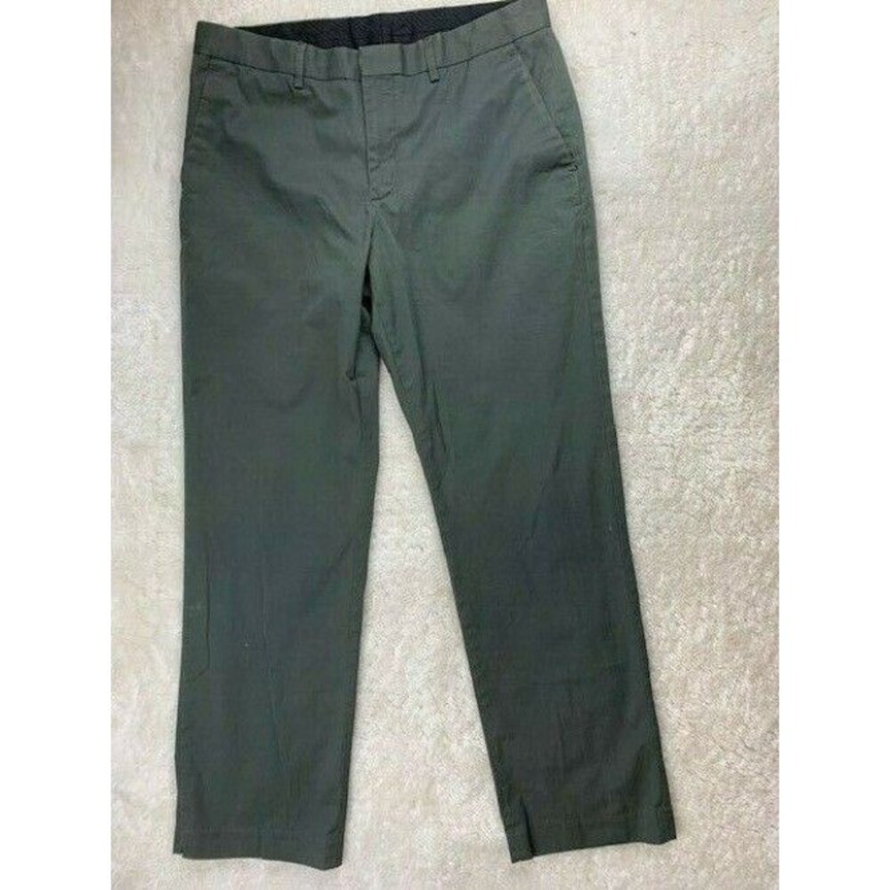 Express Size 33x32 Mens Pants Charcoal Gray Straight Leg Stretch Chino